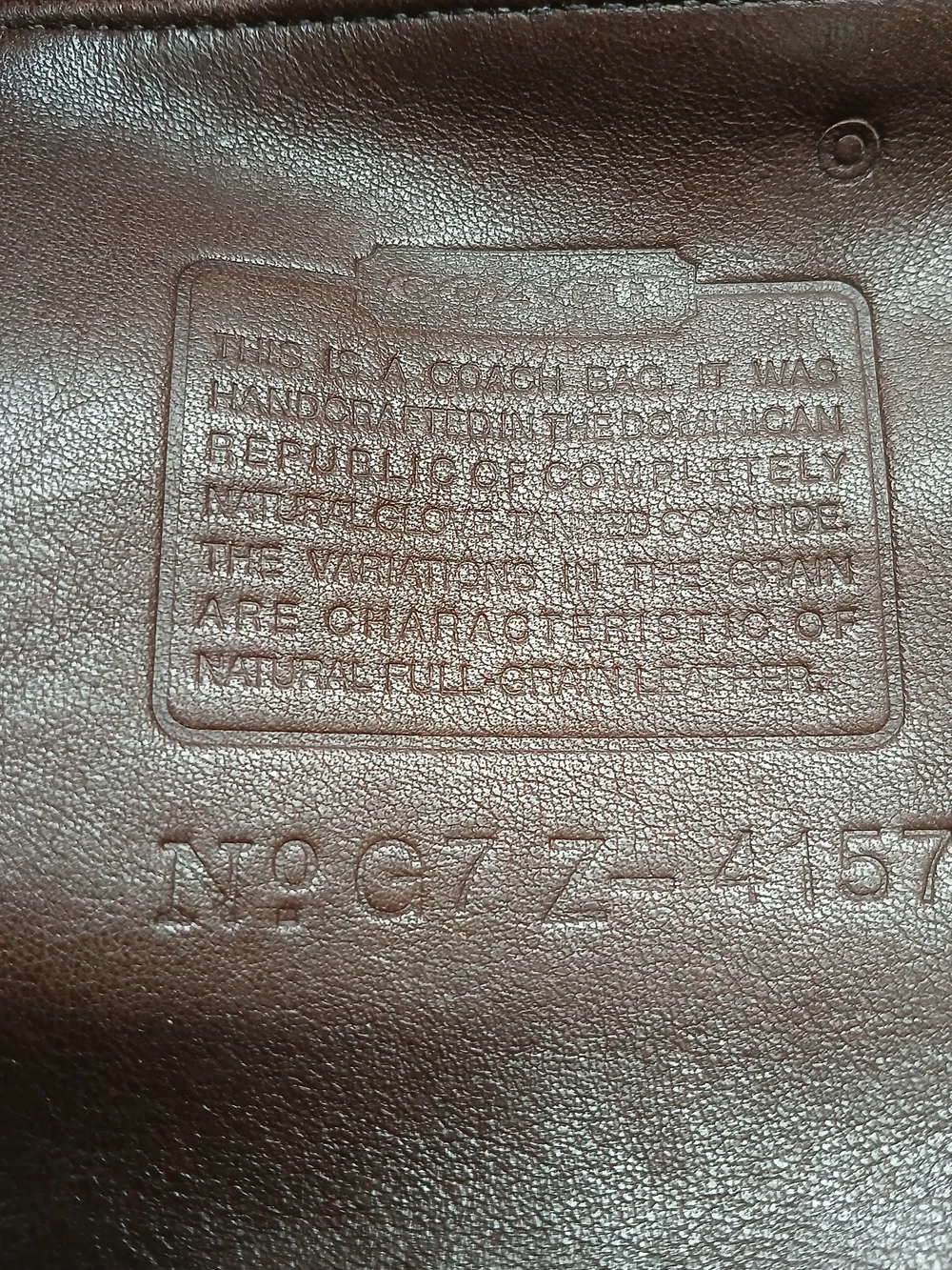 Coach Dark Brown Leather Messenger Tote with Adjustable Straps